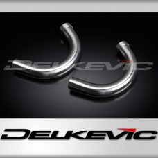 SUZUKI GT500 76-77 CHROMED STEEL EXHAUST DOWNPIPES INC GASKETS OEM COMPATIBLE
