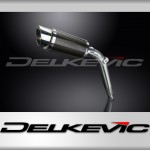 HONDA XL125V VARADERO 2001-2014 200mm ROUND CARBON  SILENCER EXHAUST KIT