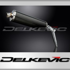 HONDA XL125V VARADERO 2001-2014 450mm OVAL CARBON BSAU SILENCER EXHAUST KIT