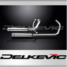 YAMAHA XV125 XV250 VIRAGO 88-17 FULL 2-2 EXHAUST 410mm CUSTOM SILENCER BULL NOSE