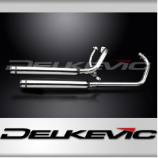 YAMAHA XV125 XV250 VIRAGO 88-17 FULL 2-2 EXHAUST 550mm CUSTOM SILENCER BULL NOSE