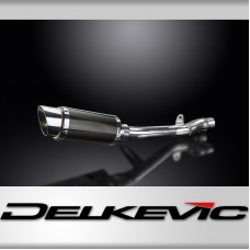 HONDA NT650V DEAUVILLE 1998-2005 200mm ROUND CARBON  SILENCER EXHAUST KIT