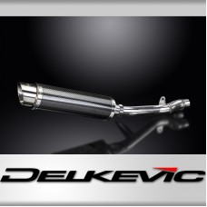 HONDA NT650V DEAUVILLE 98-05 350mm CARBON ROUND BSAU SILENCER EXHAUST KIT 