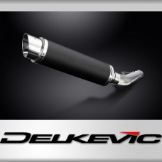 YAMAHA FZS600 FAZER 1998-2003 350mm ROUND CARBON BSAU SILENCER EXHAUST KIT