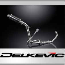 HONDA XL125V VARADERO FULL EXHAUST SYSTEM 225mm CARBON OVAL SILENCER 