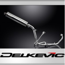 HONDA XL125V VARADERO FULL EXHAUST SYSTEM 450mm STAINLESS OVAL BSAU SILENCER