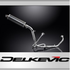 HONDA XL125V VARADERO FULL EXHAUST SYSTEM 350mm CARBON OVAL BSAU SILENCER