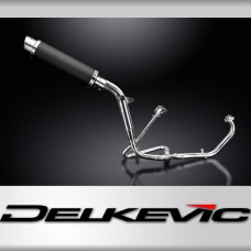 HONDA XL125V VARADERO FULL EXHAUST SYSTEM 350mm CARBON ROUND BSAU SILENCER