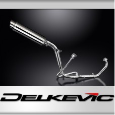 HONDA XL125V VARADERO FULL EXHAUST SYSTEM 350mm STAINLESS ROUND BSAU SILENCER 