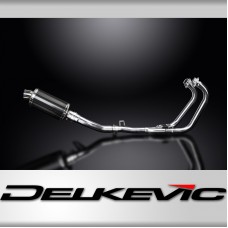 GW250 INAZUMA 2013-2017 / DS70 OVAL 225mm (9 inch) CARBON FIBRE SILENCER 2-1 COMPLETE SYSTEM