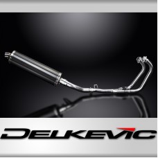 GW250 INAZUMA 2013-2017 / OVAL 450mm (18 inch) CARBON FIBRE SILENCER 2-1 COMPLETE SYSTEM
