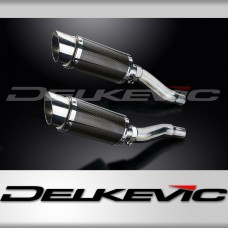 KAWASAKI GPZ500S 1987-2007 200mm ROUND CARBON  SILENCER EXHAUST KIT