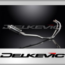 KAWASAKI GPZ500S  FULL 2-1 EXHAUST SYSTEM 225mm CARBON OVAL SILENCER