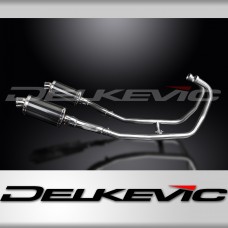 KAWASAKI GPZ500S  FULL 2-2 EXHAUST SYSTEM 225mm CARBON OVAL SILENCERS