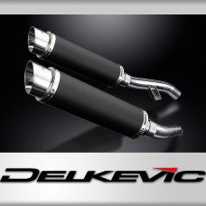 YAMAHA FJR1300 2006-2023 350mm CARBON ROUND BSAU SILENCER EXHAUST KIT 