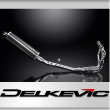 KAWASAKI Z900 17-19 FULL EXHAUST SYSTEM 450mm CARBON OVAL BSAU SILENCER 