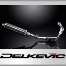 HONDA CB600F HORNET 2007-13 FULL EXHAUST 450mm CARBON OVAL BSAU SILENCER