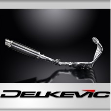 HONDA CB600F HORNET 2007-13 FULL EXHAUST 350mm CARBON ROUND BSAU SILENCER 