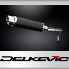 HONDA CB600F HORNET 1998-2002 350mm ROUND CARBON BSAU SILENCER EXHAUST KIT