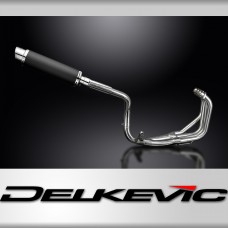 HONDA CB600F HORNET 1998-02 FULL EXHAUST SYSTEM 350mm CARBON ROUND SILENCER