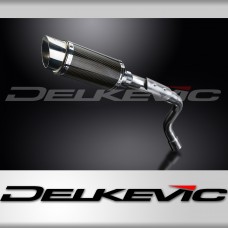 HONDA CB600F HORNET 03-06 HI LEV 200mm ROUND CARBON  SILENCER EXHAUST KIT