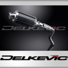 HONDA CB600F HORNET 03-06 HI LEV 225mm OVAL CARBON SILENCER EXHAUST KIT