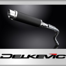HONDA CB600F HORNET 2003-06 350mm CARBON ROUND BSAU SILENCER EXHAUST KIT HILEVEL