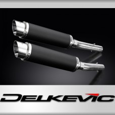 Aprilia Tuono 1000R Factory 06-10 350mm ROUND CARBON BSAU SILENCER EXHAUST KIT