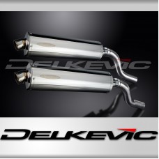 KAWASAKI Z1000SX 2010-19 TOURER 450mm OVAL STAINLESS BSAU SILENCER EXHAUST KIT