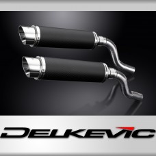 KAWASAKI Z1000SX 2010-19 TOURER 350mm CARBON ROUND BSAU SILENCER EXHAUST KIT 