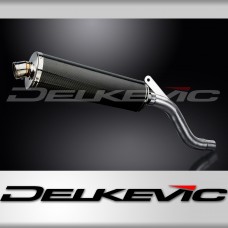 YAMAHA XT600 E 1990-2005 350mm OVAL CARBON BSAU SILENCER EXHAUST KIT