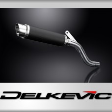 YAMAHA XT600 E 1990-2005 350mm CARBON ROUND BSAU SILENCER EXHAUST KIT 