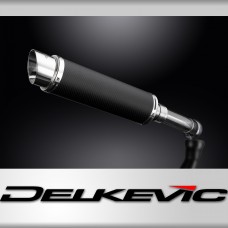 BMW K1300S 2009-2016 Delkevic 350mm Round Carbon Exhaust Silencer Can Kit