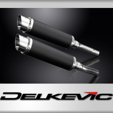 DUCATI MONSTER 620-695-800 02-08 350mm CARBON ROUND BSAU SILENCER EXHAUST KIT 