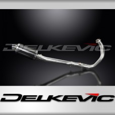 MT07 2014-2021 / DS70 OVAL 225mm (9 inch) CARBON FIBRE SILENCER 2-1 COMPLETE SYSTEM