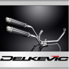 SUZUKI SV650 98-02 FULL 2-2 EXHAUST SYSTEM 350mm CARBON ROUND BSAU SILENCERS