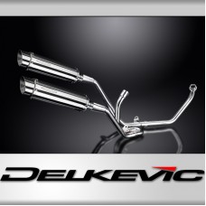 SUZUKI SV650 98-02 FULL 2-2 EXHAUST SYSTEM 350mm STAINLESS ROUND BSAU SILENCERS