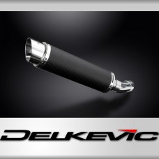 SUZUKI SV400 SV650 2003-2015 350mm ROUND CARBON BSAU SILENCER EXHAUST KIT