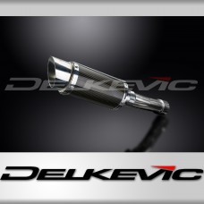 Kawasaki ER5 1996-2007 200mm Round Carbon Exhaust Silencer Can Kit