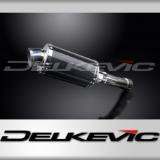 Kawasaki ER5 1996-2007 225mm Oval Carbon Exhaust Silencer Can Kit