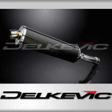 Kawasaki ER5 1996-2007 450mm Oval Carbon Exhaust Silencer Can Kit