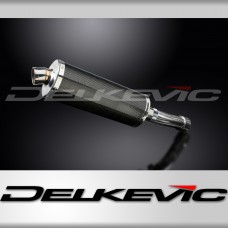 Kawasaki ER5 1996-2007 350mm Oval Carbon Exhaust Silencer Can Kit