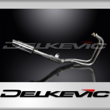 KAWASAKI ER5 1996-07 FULL EXHAUST SYSTEM 200mm STAINLESS ROUND SILENCER