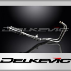 KAWASAKI ER5 1996-07 FULL EXHAUST SYSTEM 225mm CARBON OVAL SILENCER