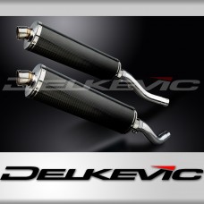 KAWASAKI Z1000 2003-2006 450mm OVAL CARBON BSAU SILENCER EXHAUST KIT
