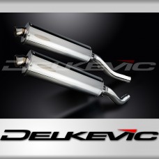 KAWASAKI Z1000 2003-2006 450mm OVAL STAINLESS BSAU SILENCER EXHAUST KIT