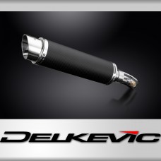 KAWASAKI KLE650 VERSYS 2007-2014 350mm ROUND CARBON BSAU SILENCER EXHAUST KIT