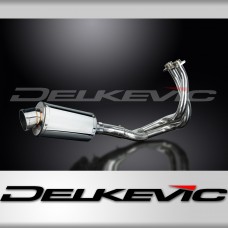 KAWASAKI KLE650 VERSYS 15-21 FULL EXHAUST SYSTEM 225mm STAINLESS OVAL SILENCER