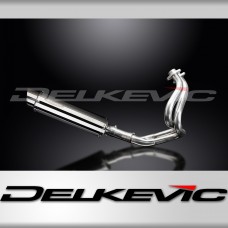 KAWASAKI KLE650 VERSYS 15-21 FULL EXHAUST SYSTEM 350mm STAINLESS ROUND SILENCER