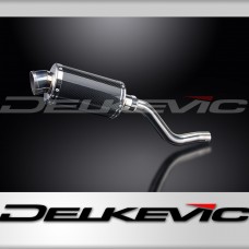 Kawasaki KLR650E 2008-2024 225mm Oval Carbon Exhaust Silencer Can Kit